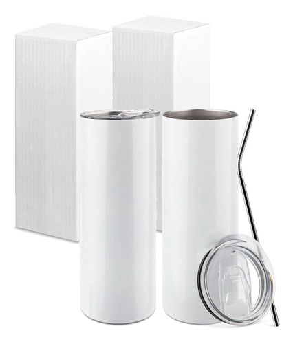 Pack 2 Vasos Termicos Tumblr Sublimacion 20oz Con Caja