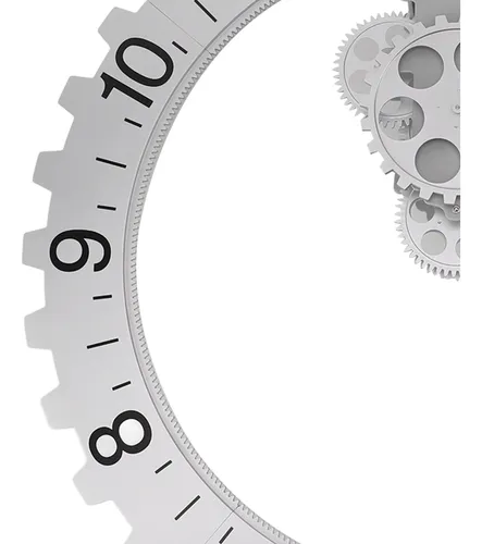 Reloj De Pared Con Forma De Engranaje, Movimiento 3d, Retro,