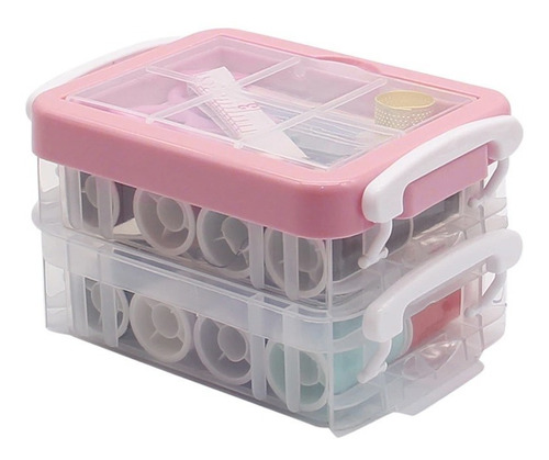 Set De Costura Costurero Hilos, Agujas Y Más En Linda Cajita