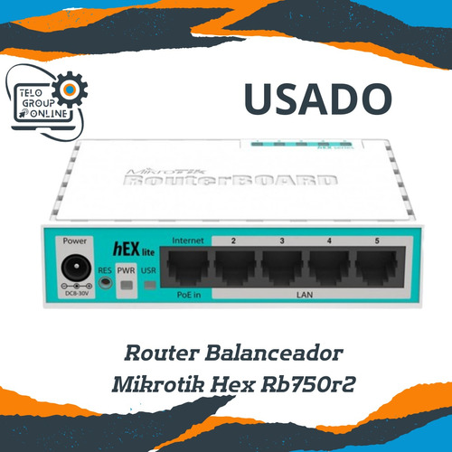 Routerboard Hex Lite 10/100 Ethernet Routeros L4 Rb750r2