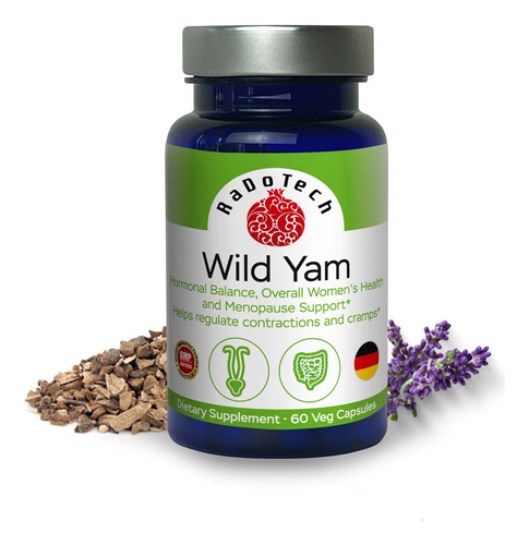 Radotech - Suplementos De Menopausia Wild Yam Para Mujeres,