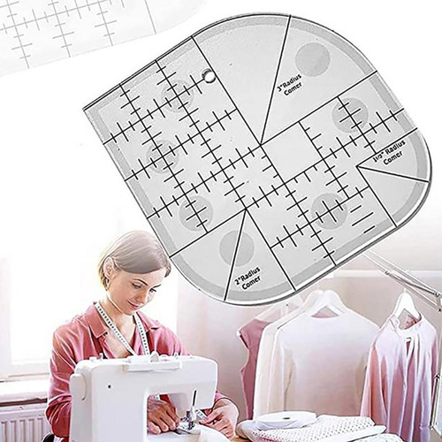 Regla De Corte De Esquinas Curvas, Regla Acrílica Para Coser