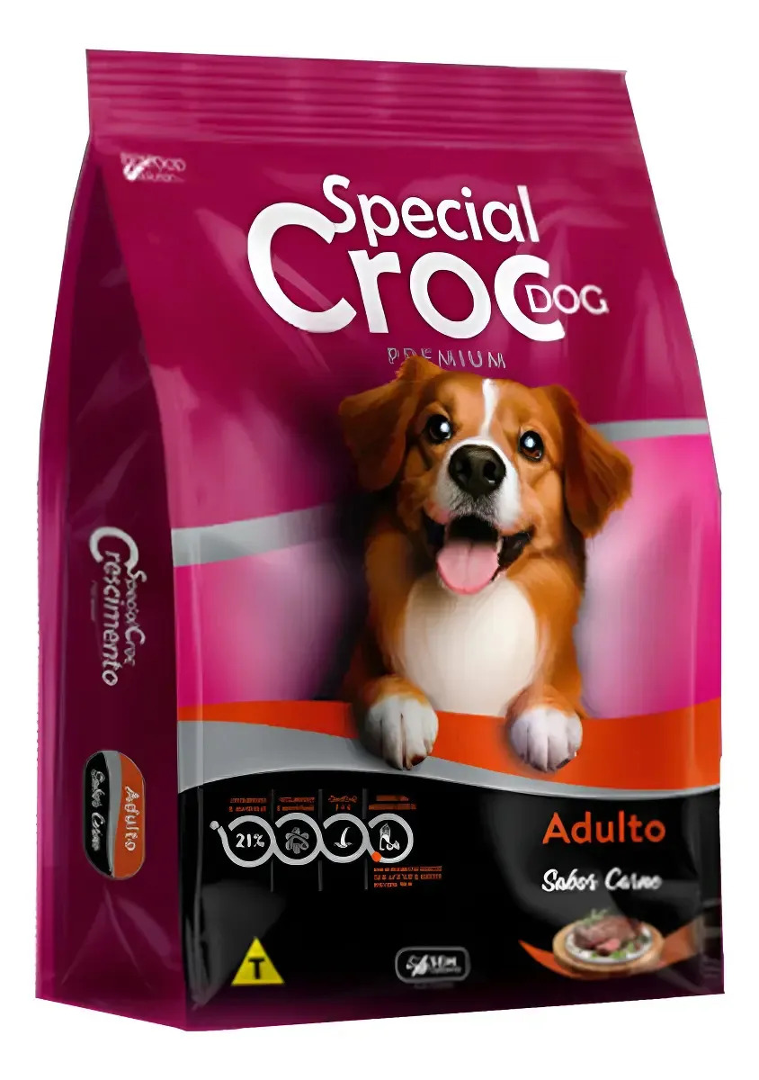 Ração Special Croc Dog Premium Para Cães Sabor Carne - 15kg