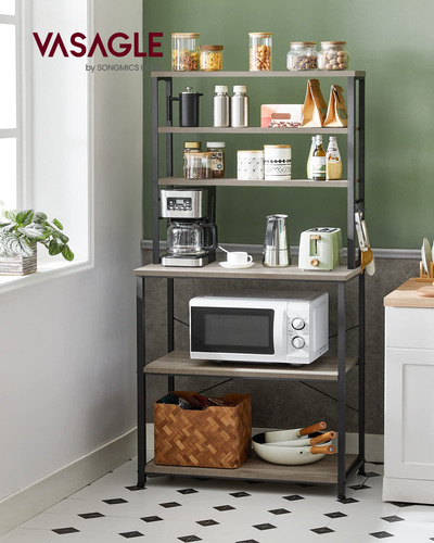 Estante Para Cocina De 80 Cm Con 6 Niveles Y Ganchos