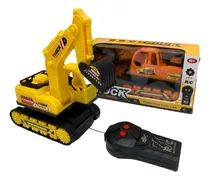Comprar Auto Radio Control Remoto Excavadora 22cm Con Luces Color Amarillo