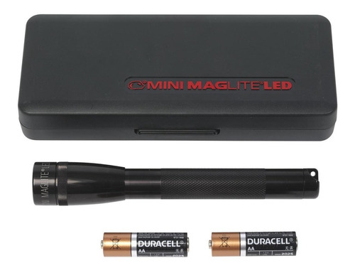 Linterna Led Mini Maglite Pro + Pilas Aa Negra Estuche New