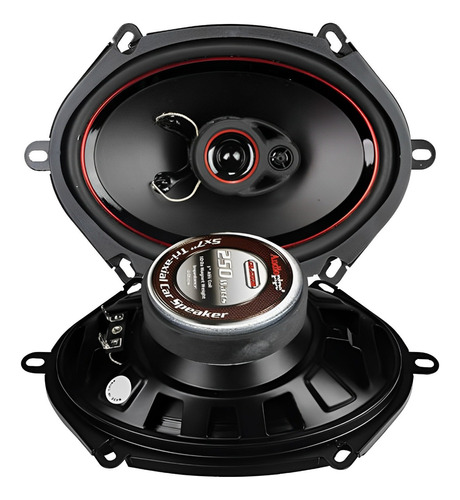 Parlantes 5x7 Pulgadas Audiopipe 250 Watts 125 Rms 3 Vias Color Negro (Instalados)