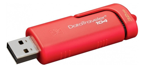 Pendrive Kingston DataTraveler 104 DT104 32GB 2.0 rojo
