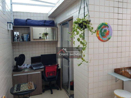 Imagem 5 de 26 de Cobertura Com 2 Dormitórios À Venda, 111 M² Por R$ 532.000,00 - Aparecida - Santos/sp - Co0058