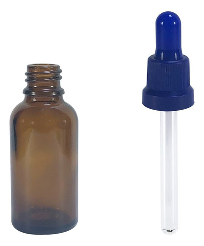 Frasco De Vidro Conta Gotas 30ml (110 Unidades) Cor Azul