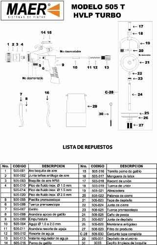 Equipo Maer Repuesto Porta Carbon + Carbon