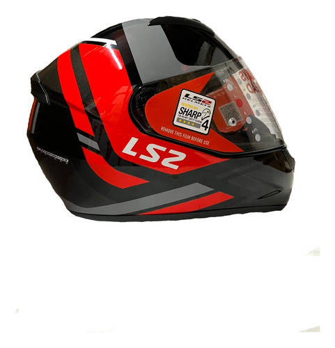 Casco Moto Integral Ls2 Ff352 Rookie Negro Rojo - Nany Moos