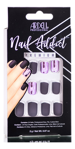 Set De Uñas Artificiales Ardell Nail Addict Premium Burgundy