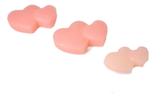 Molde Forma Silicone Dois Corações 3cav. Ib-838