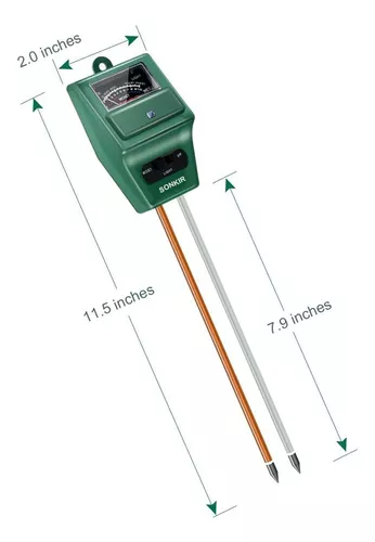 Medidor de humedad digital de suelo con medición de humedad de 0 a 80 % de  sonda para función estadística de suelo, pantalla digital y código de color