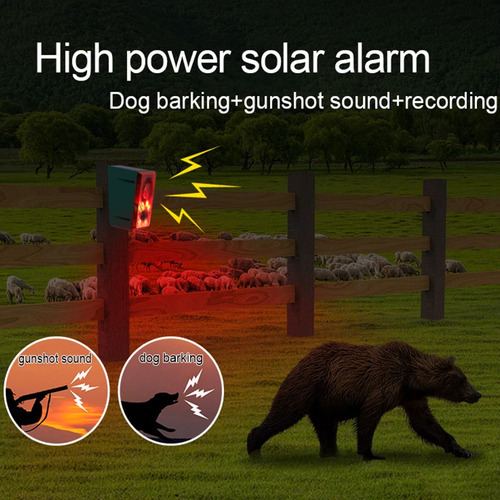 Espanta Ladrão Animais Som Tiro Cachorro Sensor Presença Cor Vermelho