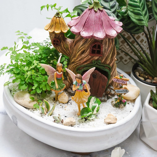Casa De Hadas Para Jardín - Kit De Accesorios Y Hadas En Min
