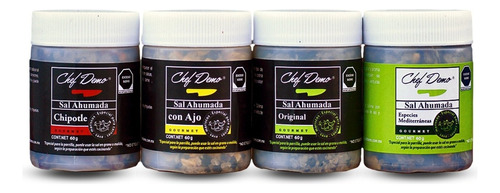 Chef Demo Kit 4 Sal De Mar Ahumada Mixtas Molidas (60g C/u)