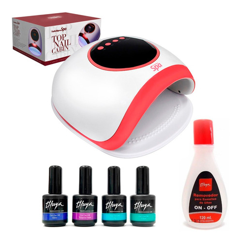 Teknikpro Top Nail Cabina 60w + 4 Thuya Esmalte Gel +extra