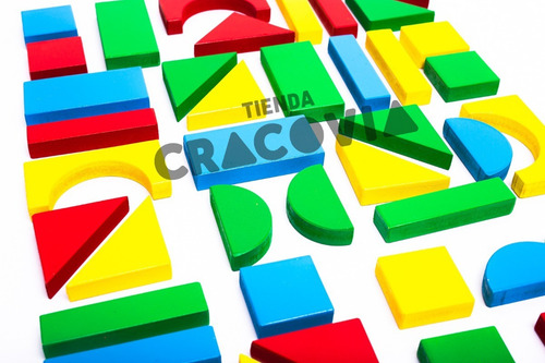 Juego Construcción Madera Bloques Gigantes Didactico 40 Pcs