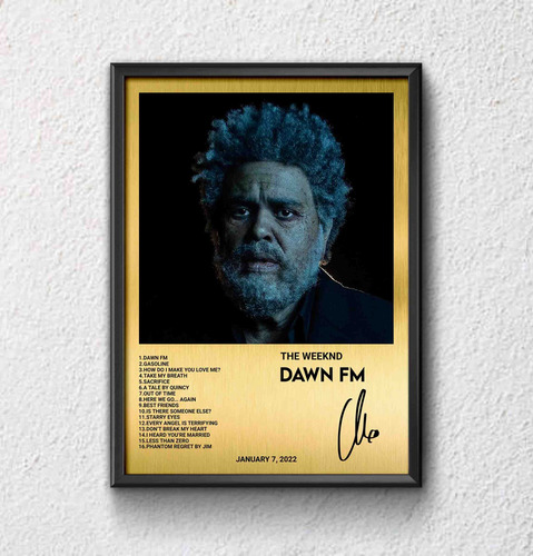 Cuadro The Weeknd  Dawn Fm Madera & Vidrio (35x47)01