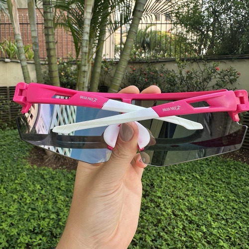 Óculos Esportivo Velocity Rosa Com Branco Baixa Pace®