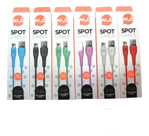 Imagen 1 de 1 de Cable Datos Alo Spot V8 1m Micro Usb Celular Computadora