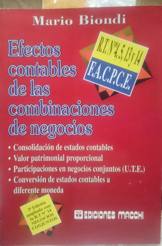 Efectos Contables De Las Combinaciones De Negocios - Biondi