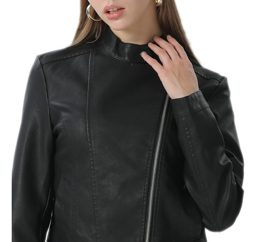 Campera Moto Biker Mujer Rockera Eco Cuero Motera Rocker