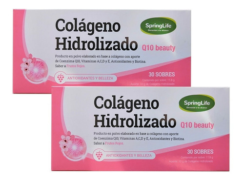 2 Colageno Hidrolizado Con Q10 (vitaminas A,c,d,e Y Biotina)