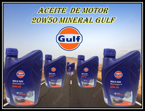 Aceite  De Motor   20w50 Mineral Gulf