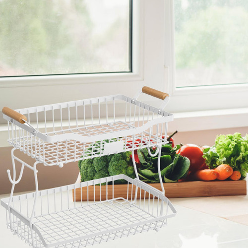 2 Niveles De Canasta De Frutas Soporte De Soporte De Frutas