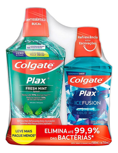 Plax 500ml+250ml Enxaguante Bucal
