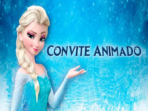 Convite Animado Frozen  Parcelamento sem juros