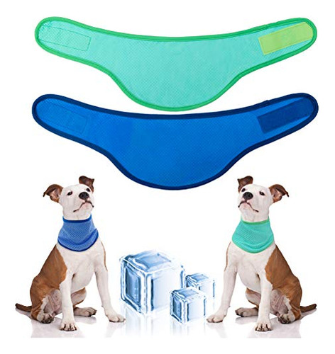 Dog Cooling Bandana - Ice Pet Cooling Collar For Hot Su...
