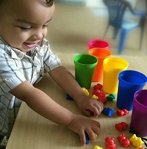 Juguetes Skoolzy Rainbow Counting Bears Con Tazas De Clasifi