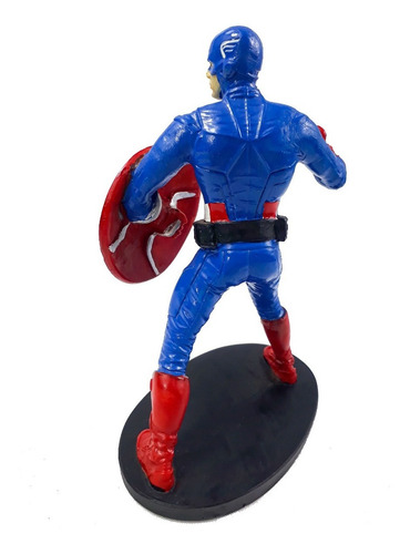 Personagem Filme Capitão America Pequeno C/ Escudo Em Resina
