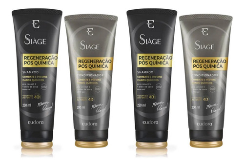 Kit 2 Shampoo + 2 Condiconador Siàge Regeneração - Eudora