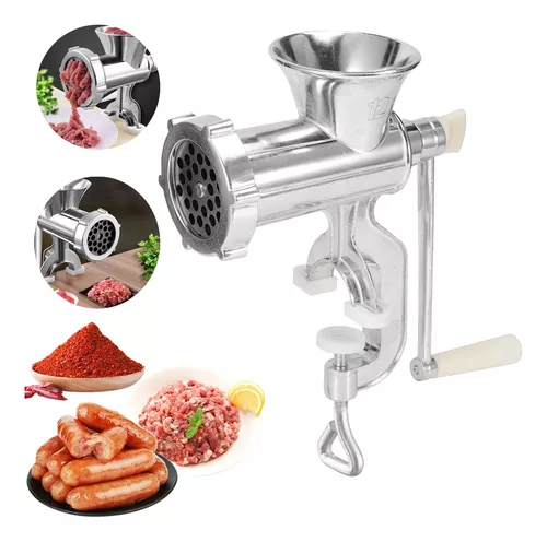 Omabeta Molino Para Moler Carne Stuffg Aleación de Aluminio Manual Picadora  de Carne Embutidora de Salchicha Máquina Rectificadora de Accesorios de