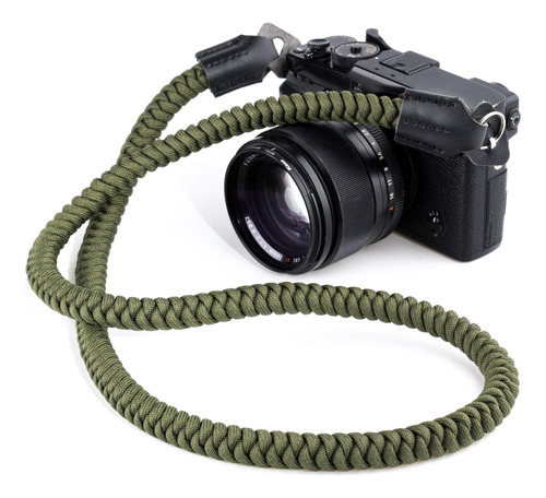 Correa Tejida Mano Cuello Camara Paracord Para Dslr Espejo