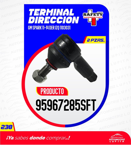 Terminal Direccion Gm Spark Mod 11-17 Der Izq 1103031 Safety