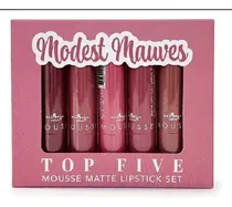 Comprar Labiales Mate Top Five Mousse Italia Caja De 5 Labiales Color Modest Mauves