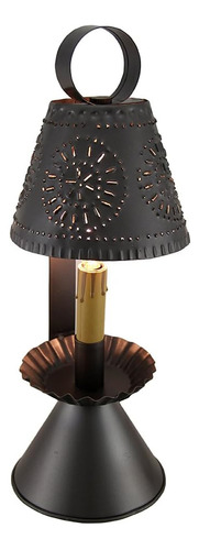 Lámpara Decorativa De Estaño Perforado Estilo Colonial Con