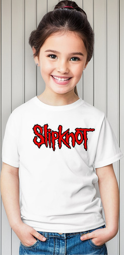 Polera Estampada Banda Rock Slipknot 100% Algodon Niño