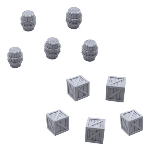 Cajones Y Barriles 3d Impreso Mesa Rpg Scenery