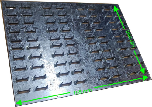 Placa De Clavos X 10u Nail Plate Acero Galvanizado 195x140mm