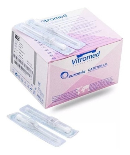 Catéter Intravenoso Euromix Medidas 16-18-20-22 Con Diámetro De 18mm - 100 Packs