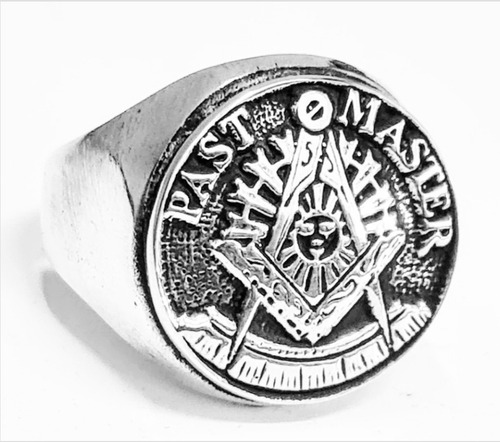 Anillo Masonico Past Master Plata Masoneria 1,8 Cm Art 818