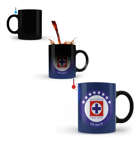 Taza Mágica Térmica Cruz Azul Personalizada Nombre Y Número