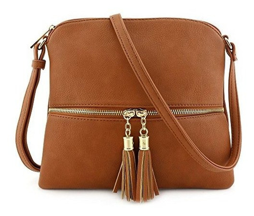 Bolso Cruzado Ligero Deluxity Con Borla